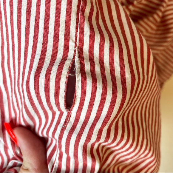 Zara Women Red and White Wrap Belt Blouse Size S - Picture 8 of 10